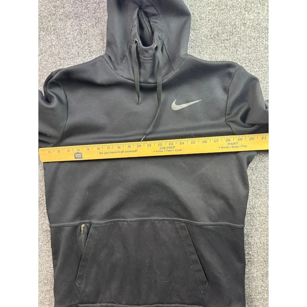 Nike Hoodie Mens Medium Black Dri-FIT Pullover Sweatshirt Activewear 67238
